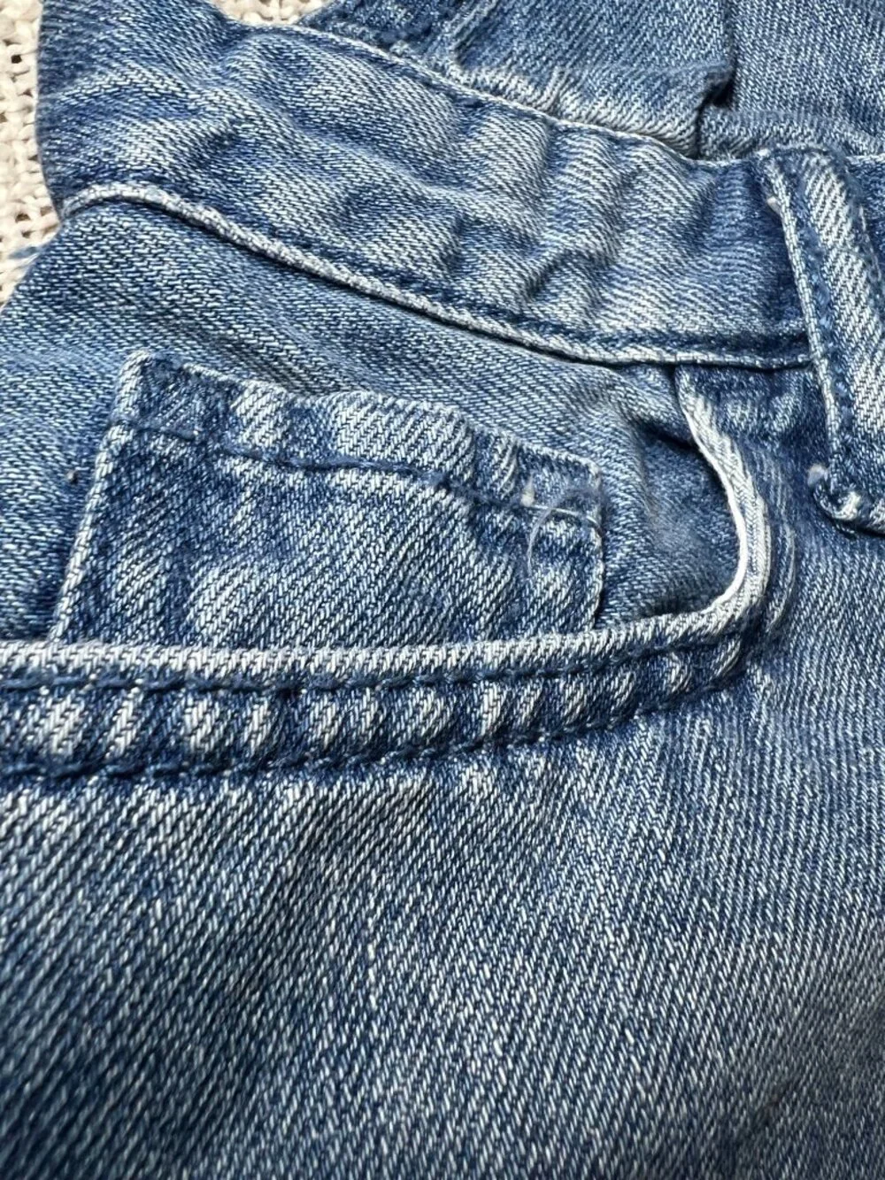 Children's Place Girls Denim Short Overalls Distressed Jean Shortalls Size 16